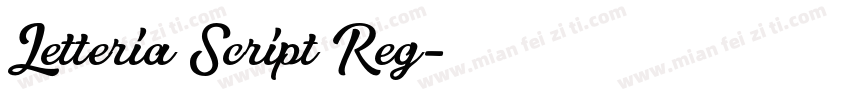 Letteria Script Reg字体转换